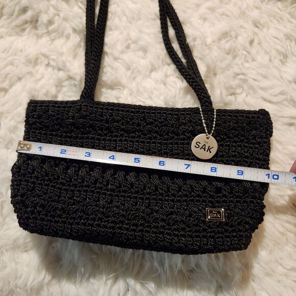 The Sak Hand-Crocheted Black Shoulder Bag Boho Cottage Fairy - Picture 2 of 5